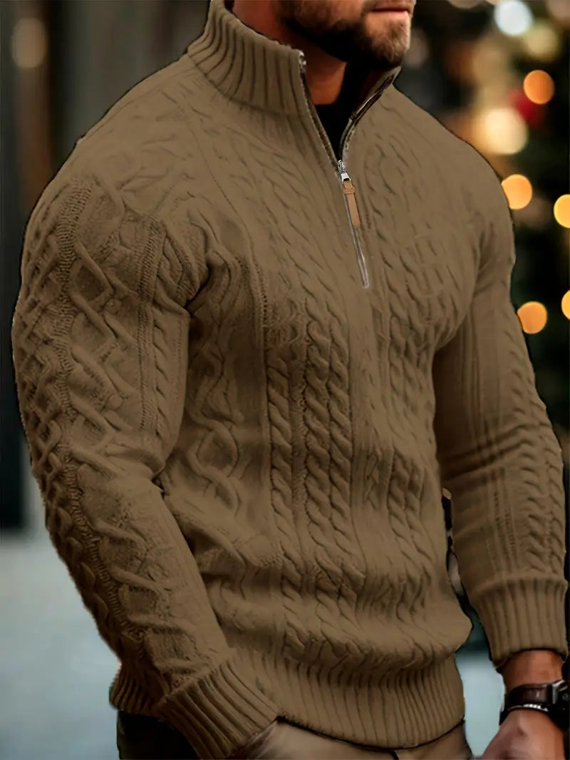 Thore | Kabel Half-Zip Trui