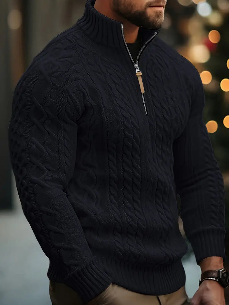 Thore | Kabel Half-Zip Trui
